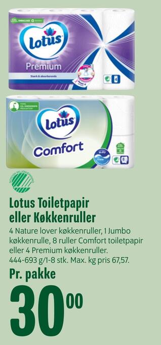 Min Købmand Lotus toiletpapir eller køkkenruller tilbud