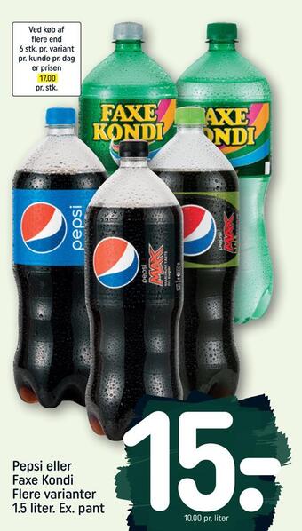 REMA 1000 Pepsi eller faxe kondi tilbud