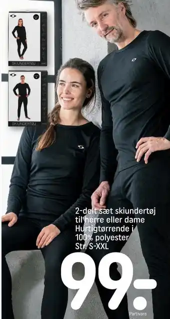 REMA 1000 2-delt sæt skiundertøj til herre eller dame tilbud