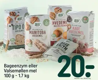 REMA 1000 Bageenzym eller valsemøllen mel tilbud