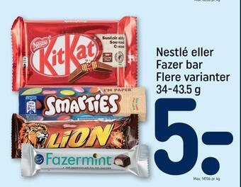 REMA 1000 Nestlé eller fazer bar tilbud