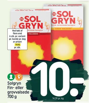 REMA 1000 Solgryn fin- eller grovvalsede tilbud