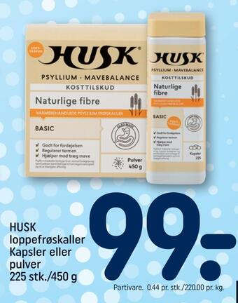 REMA 1000 Husk loppefrøskaller kapsler eller pulver tilbud