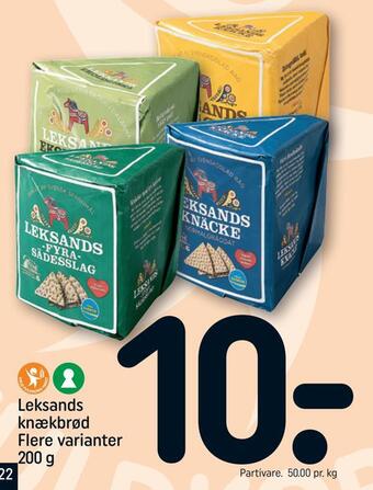 REMA 1000 Leksands knækbrød tilbud