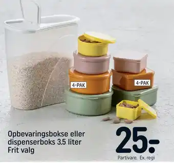 REMA 1000 Opbevaringsbokse eller dispenserboks 3,5 liter tilbud