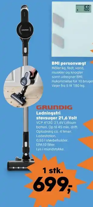 Kvickly Grundig støvsuger tilbud