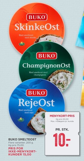 MENY Buko smelte smøreost rejeost tilbud