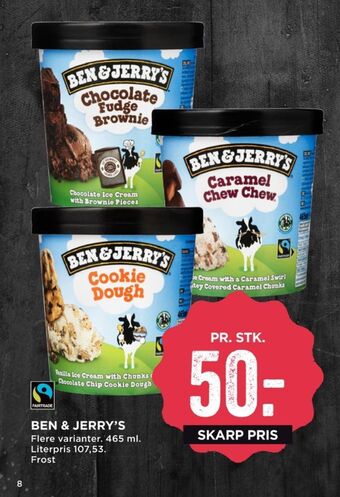 MENY Ben & jerry's is tilbud