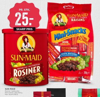 MENY Sun maid rosiner tilbud