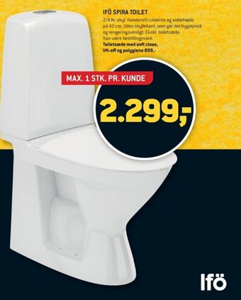 XL-BYG Ifö toilet tilbud
