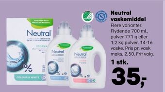 SuperBrugsen Neutral vaskemiddel-flydende tilbud