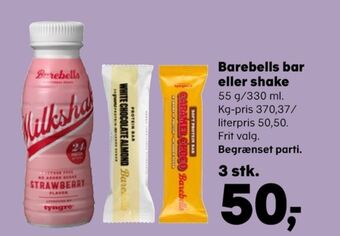 SuperBrugsen Barebells milkshake chocolate tilbud
