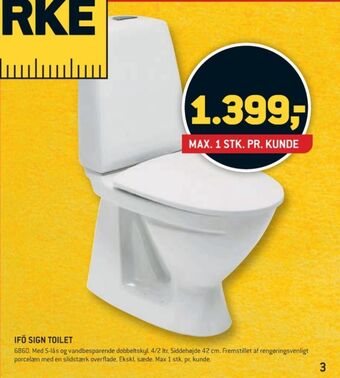 XL-BYG Ifö toilet tilbud