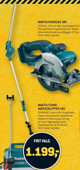 XL-BYG Makita hækkeklipper tilbud