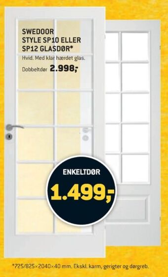 XL-BYG Swedoor dør tilbud