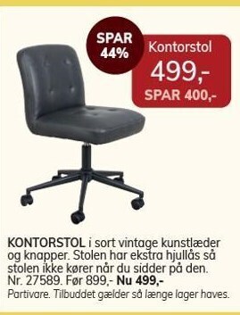 Daells Bolighus Kontorstol tilbud