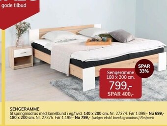 Daells Bolighus Sengeramme tilbud