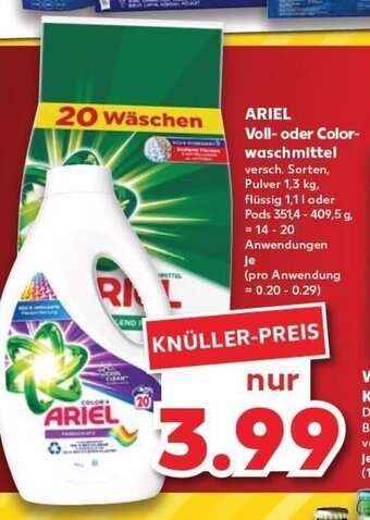 Ariel Voll-Oder Colorwaschmittel