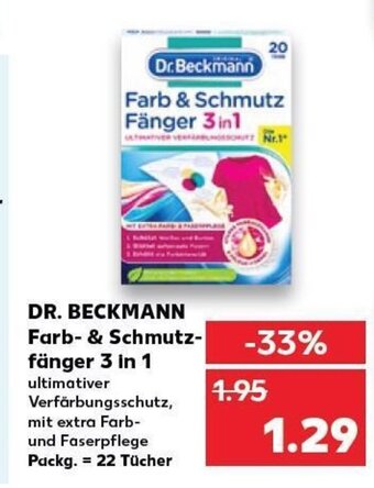 Kaufland Dr. Beckmann Farb-& Schmutzfänger 3 in 1 tilbud