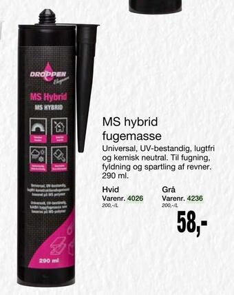 Harald Nyborg Ms hybrid fugemasse tilbud