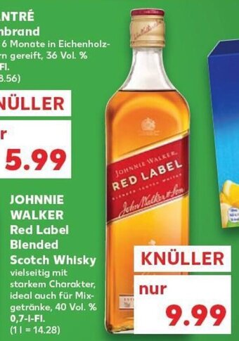 Kaufland DE Johnnie Walker Red Label Blended Scotch Whisky tilbud