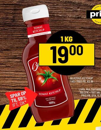 Priss Beauvais ketchup tilbud