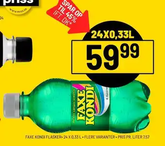 Priss Faxe kondi flasker tilbud