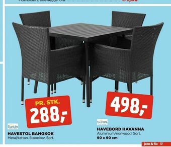 jem & fix Havebord havanna tilbud