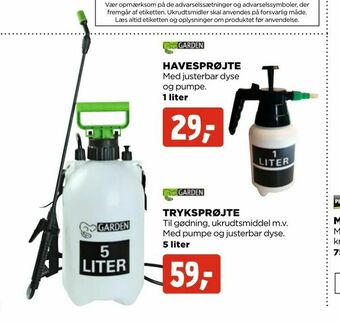 jem & fix Tryksprøjte tilbud