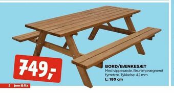 jem & fix Bord/bænkesæt tilbud