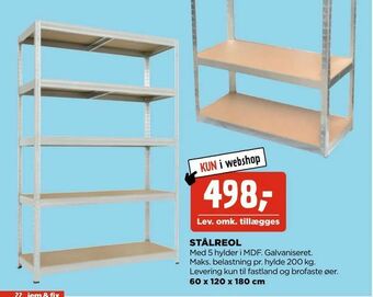 jem & fix Stålreol tilbud