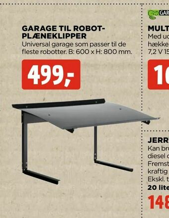 jem & fix Garage til robotplæneklipper tilbud