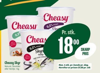 Min Købmand Cheasy skyr skovbær tilbud