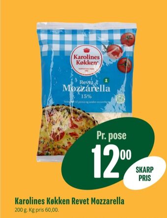 Min Købmand Karolines revet ost mozzarella tilbud