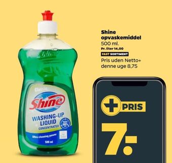 Netto Shine opvaskemiddel tilbud