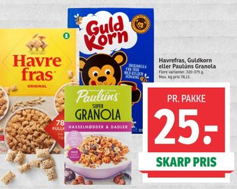 SPAR Guldkorn morgenmadsprodukt tilbud