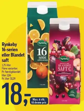 Føtex Rynkeby 16-serien el. blandet saft tilbud