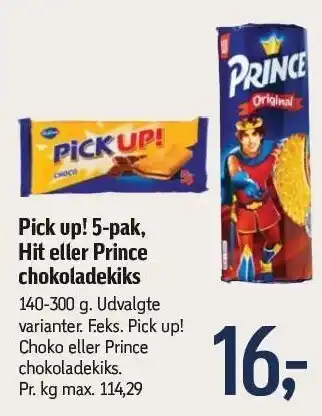 Pick up! 5-pak, hit el. prince chokoladekiks