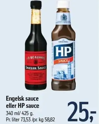 Føtex Engelsk sauce el. hp sauce tilbud
