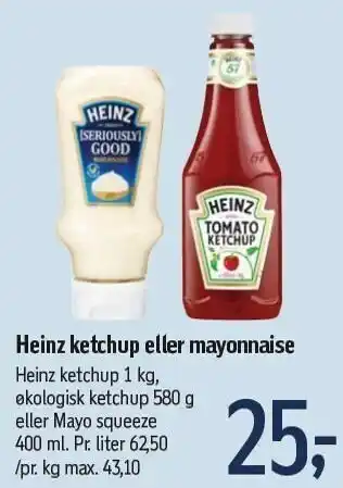 Føtex Heinz ketchup el. mayonnaise tilbud