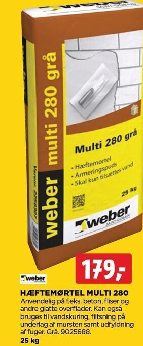 jem & fix Hæftemørtel multi 280 tilbud