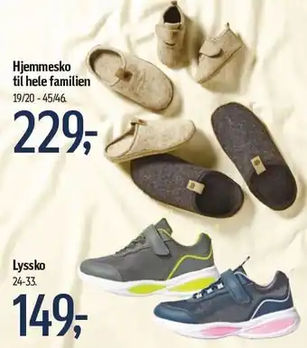 Føtex Hjemmesko til hele familien el. lyssko tilbud