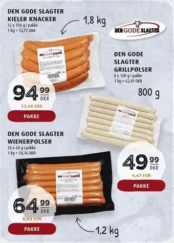 Scandinavian Park Den gode slagter kieler knacker, grillpølser el. wienerpølser tilbud
