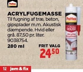 jem & fix Acrylfugemasse tilbud