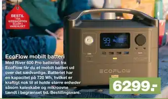 Bauhaus Ecoflow mobilt batteri tilbud