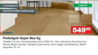 Bauhaus Parketgulv super bau eg tilbud