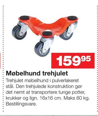 Bauhaus Møbelhund trehjulet tilbud