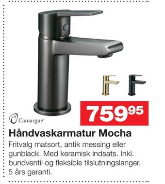 Bauhaus Håndvaskarmatur mocha tilbud