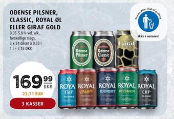 Scandinavian Park Odense pilsner, classic, royal øl eller giraf gold tilbud