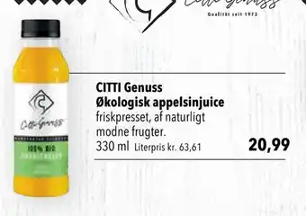 Citti Citti genuss økologisk appelsinjuice tilbud
